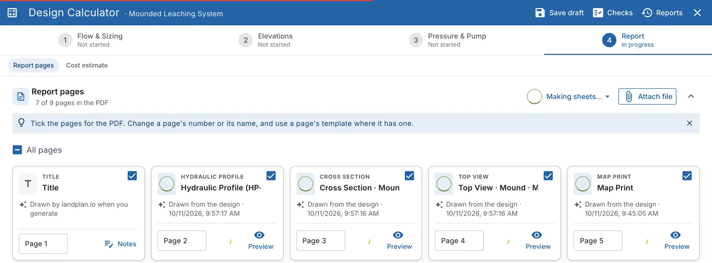 Report pages in Details: the Map Print sheet is made from the print page