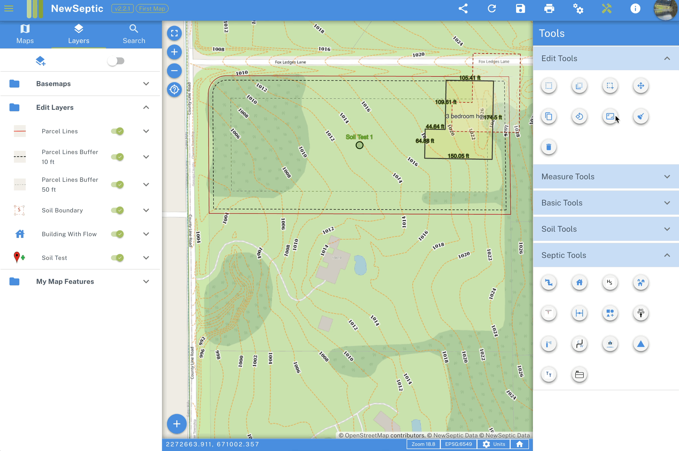 landplan map septic design