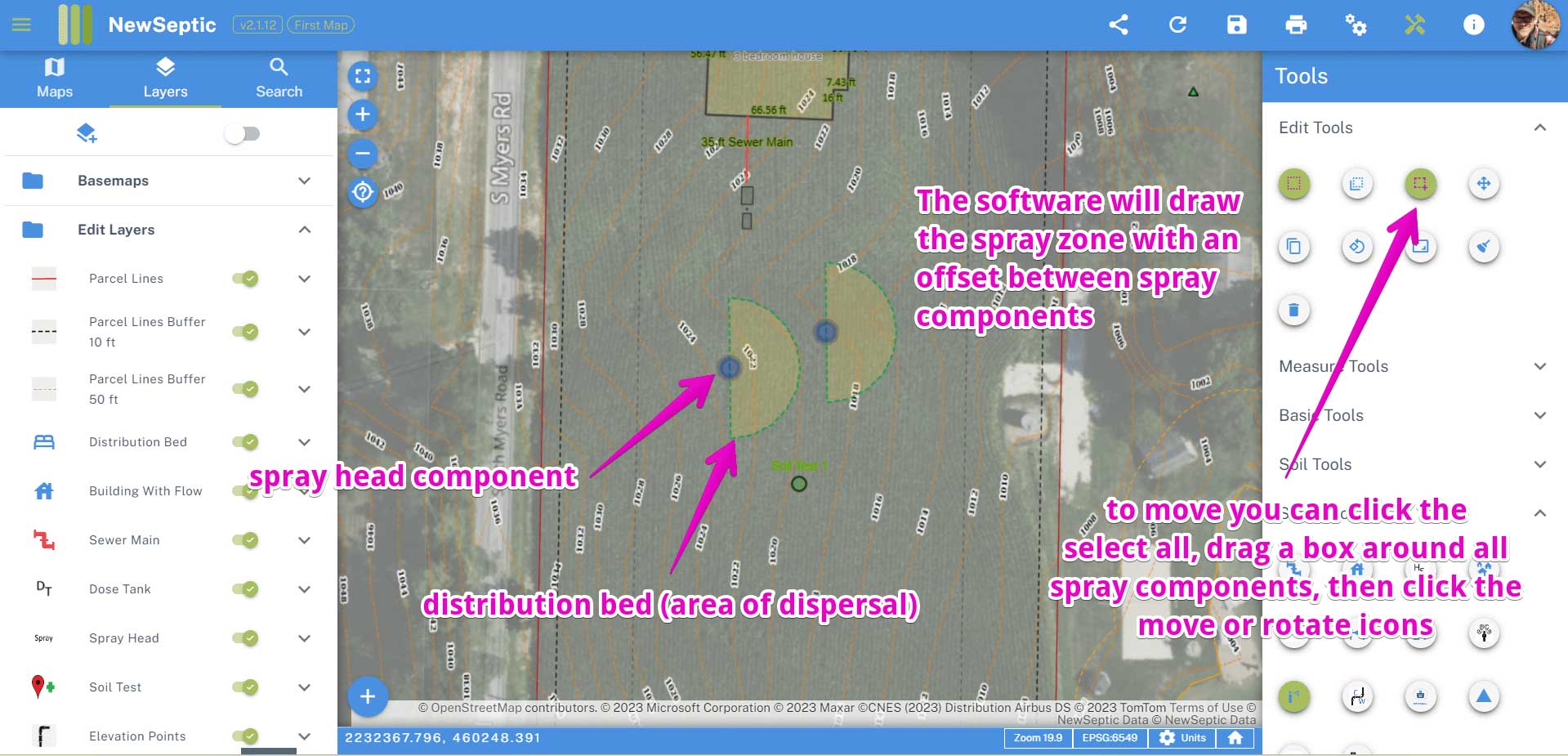 Septic Spray Zone Draw