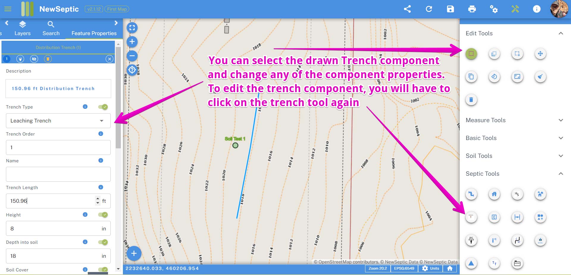 Septic Trench Tool