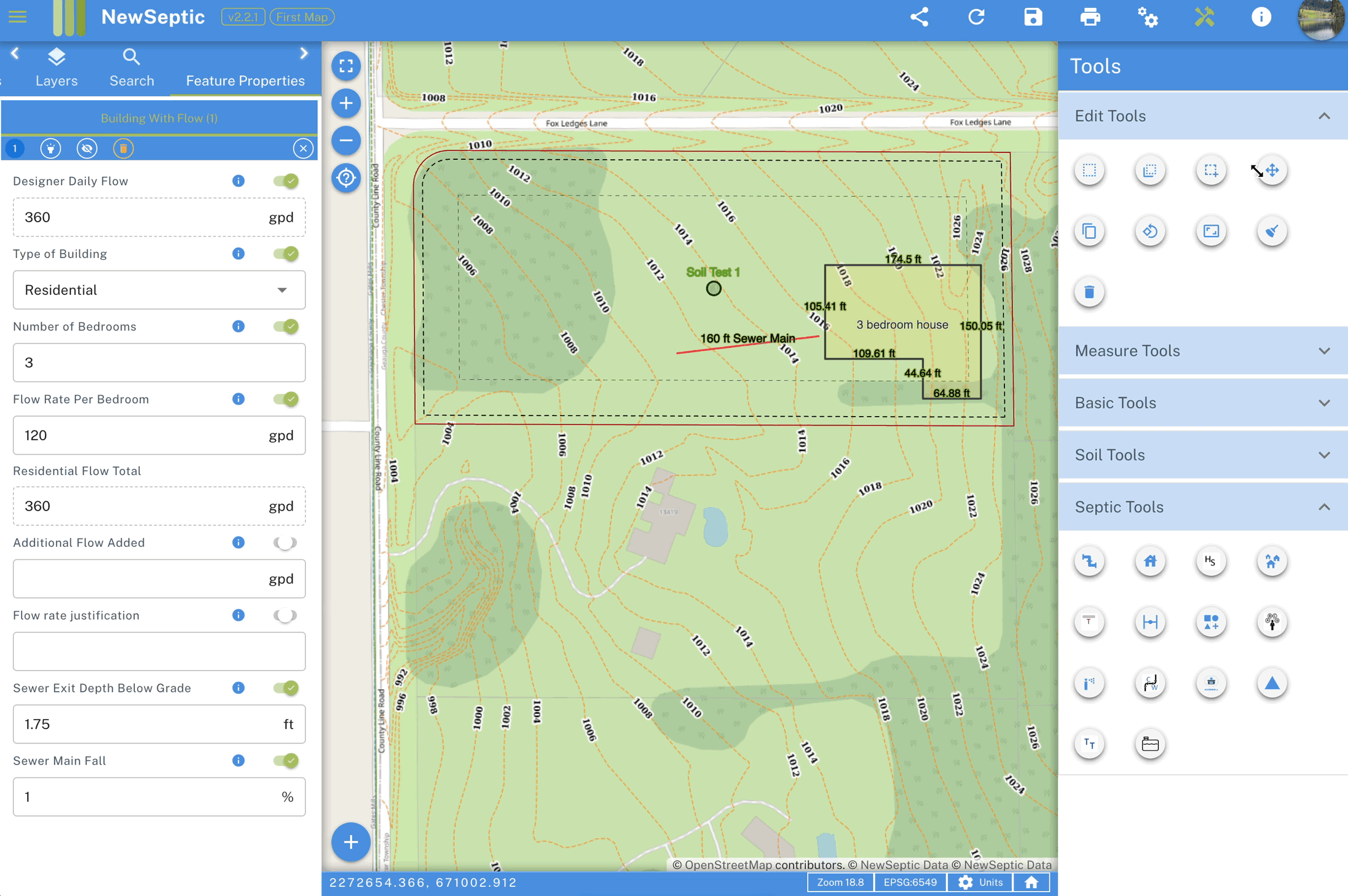 landplan map septic design